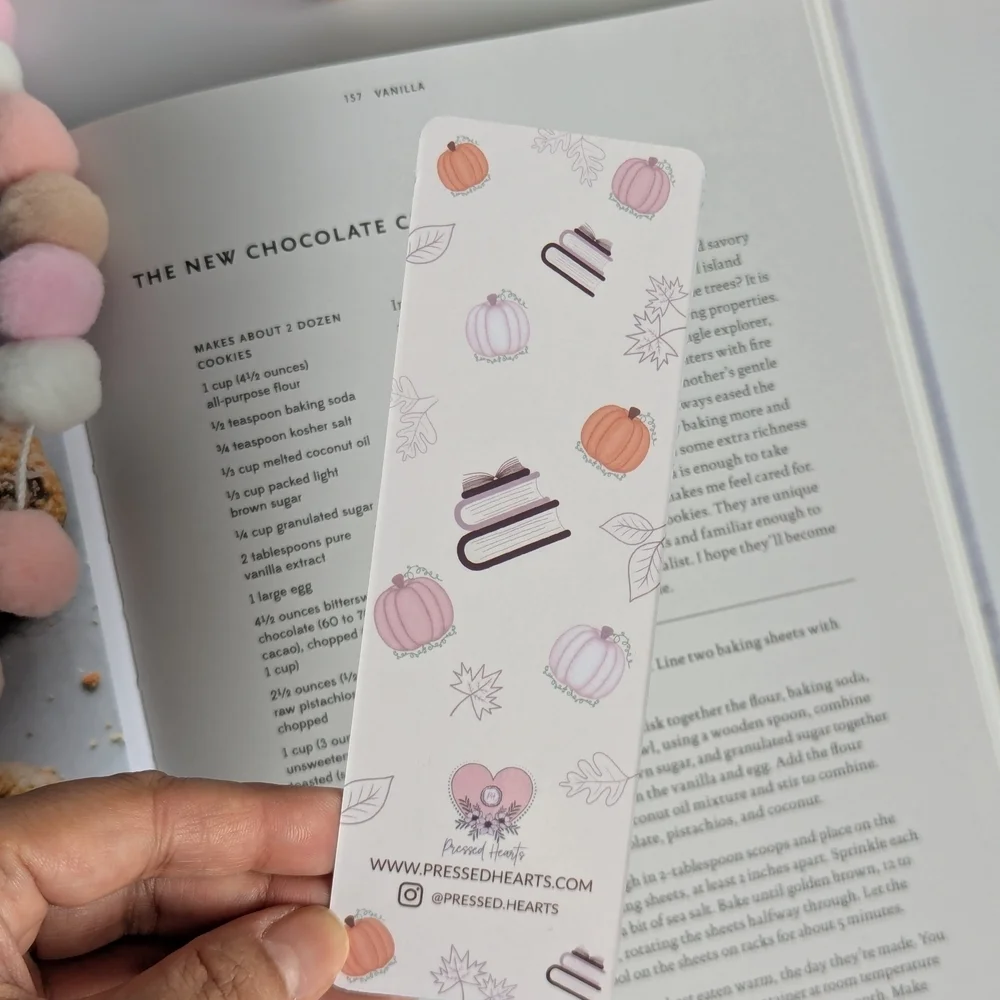 Autumn Fall And Pumpkin Themed Bookmarks Set